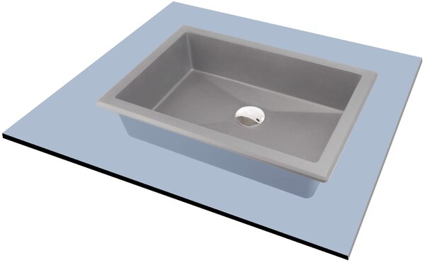 Deante Correo, chiuveta granit 500x350x140 mm, gri metalic, DEA-CQR_SU5U