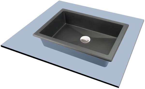 Deante Correo, chiuveta granit 500x350x140 mm, antracit metalic, DEA-CQR_TU5U