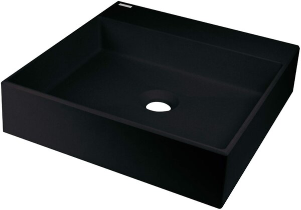 Deante Correo, chiuveta blat granit 400x400x100 mm, negru mat, DEA-CQR_NU4S