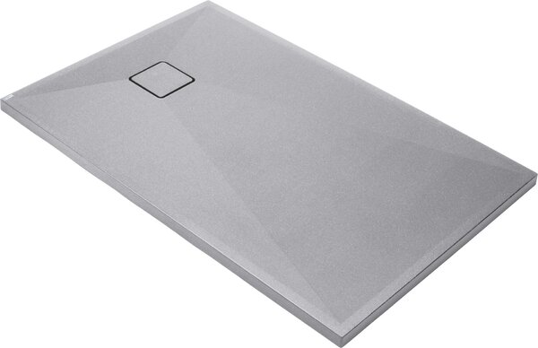 Deante Correo, cadă de duș rectangulară din granit 90x70x3,5 cm, gri, DEA-KQR_S71B