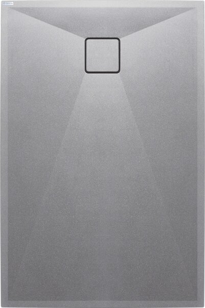 Deante Correo, cadă de duș rectangulară din granit 90x70x3,5 cm, gri, DEA-KQR_S71B