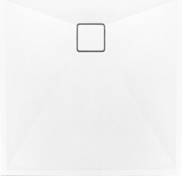 Deante Correo, cadă de duș pătrată din granit 80x80x3,5 cm, alb mat, DEA-KQR_A42B