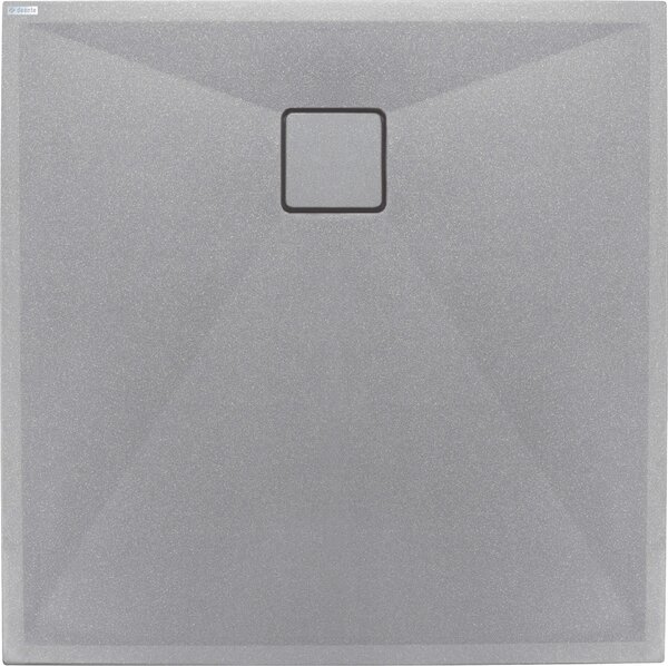 Deante Correo, cadă de duș pătrată din granit 80x80x3,5 cm, gri, DEA-KQR_S42B