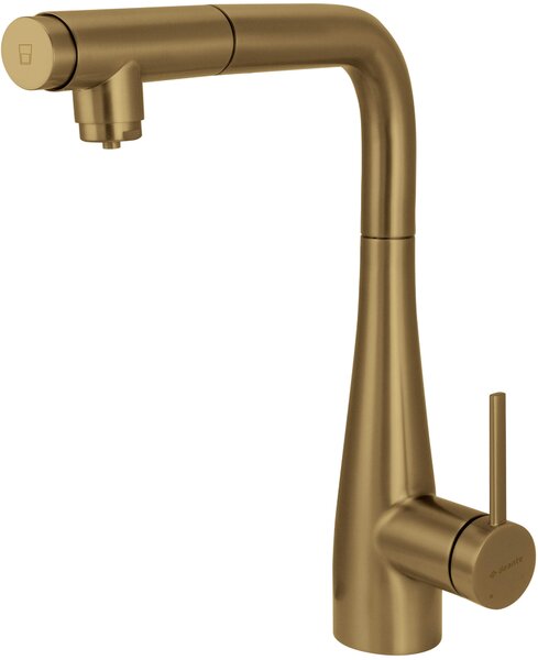 Deante Eridan, baterie chiuveta inalta cu gura de scurgere pentru apa filtrata h-333, bronz, DEA-BRE_C75M