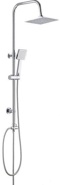 Deante Floks, coloana de dus cu manual 1 functie si cap de ploaie, crom, NAC_01FK