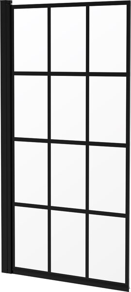 Deante Jasmin, paravan de baie cu 1 aripă 80x140 cm, profil negru, KTJ_N72P