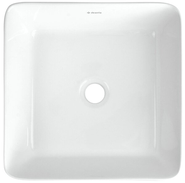 Deante Jasmin, chiuveta blat ceramica 34,5x34,5x12 cm, alb, DEA-CDJ_6U3S