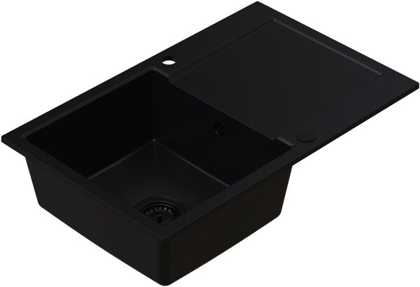 Ruvetti Signum chiuvetă din granit 79x50 cm negru 3001S_FB160_W
