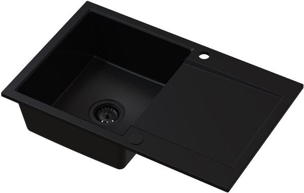 Ruvetti Signum chiuvetă din granit 79x50 cm negru 3001S_FB160_W