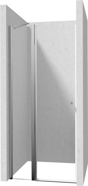 Deante Kerria Plus, usa de dus cu 1 canat 80x200 cm, sticla transparenta 6 mm, profil cromat, DEA-KTSU042P