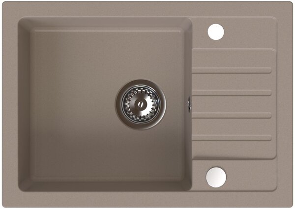 Ruvetti Natu Compact chiuveta cu baterie și accesorii bej/oțel LP_3200-NC6244BE_W