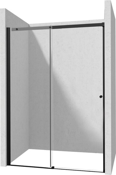 Deante Kerria Plus, usa de dus culisanta cu deschidere 180x200 cm, sticla transparenta 6mm, profil negru, DEA-KTSPN18P