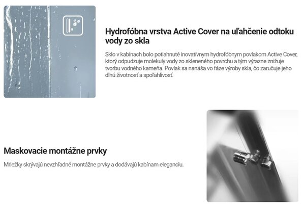 Deante Kerria Plus, usa de dus culisanta 100x200 cm, sticla transparenta 6mm, profil cromat, DEA-KTSP010P