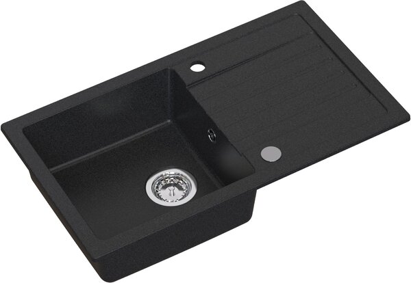 Ruvetti Natu Maxi chiuveta cu baterie și accesorii negru/oțel LP_3200-NM7744BC_W
