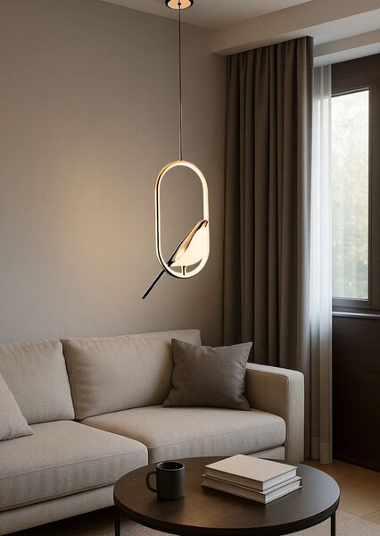 Abigali Bird lampă suspendată 1x18 W auriu LWPB-OW