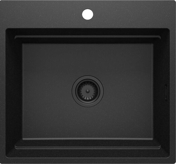 Deante Magnetic, chiuvetă din granit cu 1 cameră 560x520x220mm, grafit metalic, DEA-ZRM_G10A