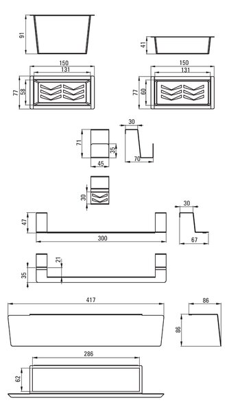 Deante Magnetic, set de accesorii de bucătărie din oțel inoxidabil, ZZMK011O