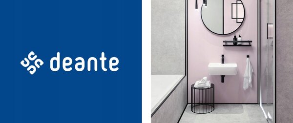 Deante Neo Joko Round, set de duș cu robinet cu pârghie și duș de mână cu 5 funcții, crom, NBJ_01RK
