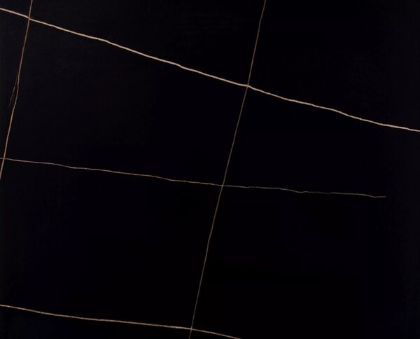 Masa de dining RION 80x80 cm cu blat ceramic, marmura neagra