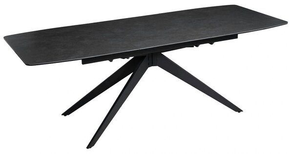 Masa extensibila COSMO, negru, sticla/ceramica/metal, 180/240x90x76 cm