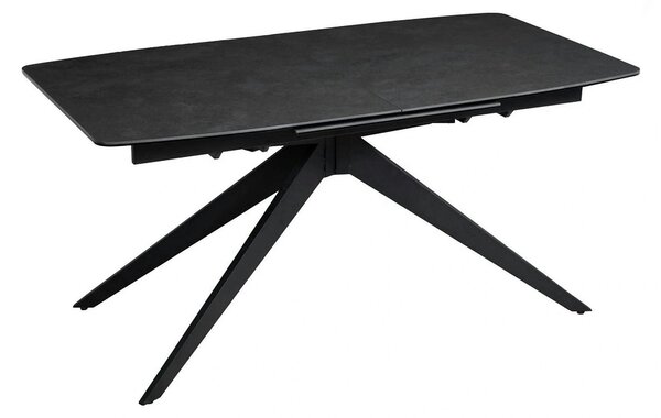 Masa extensibila COSMO, negru, sticla/ceramica/metal, 180/240x90x76 cm