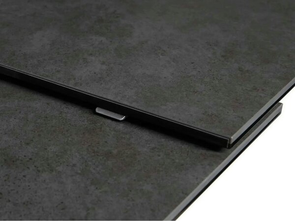 Masa extensibila COSMO, negru, sticla/ceramica/metal, 180/240x90x76 cm