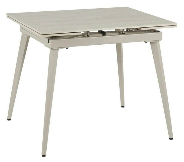 Masa extensibila REEF, grej cu efect de piatra travertin, ceramica/met