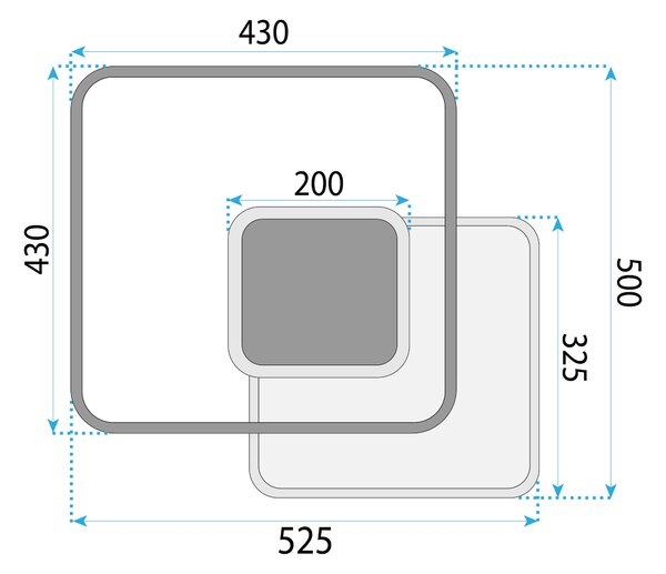 Lampă de tavan LHJ079-C BLACK/WHITE LED