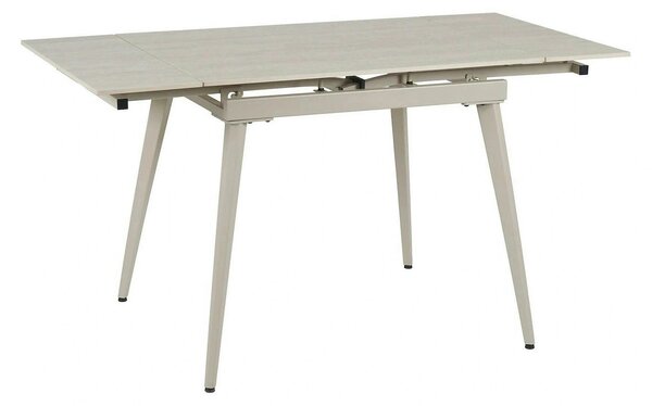 Masa extensibila REEF, grej cu efect de piatra travertin, ceramica/met