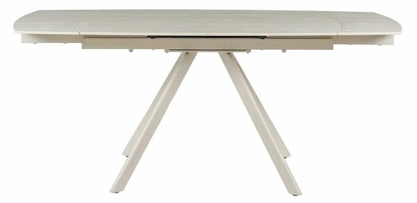 Masa extensibila URSA, grej cu efect de piatra travertin, ceramica/met