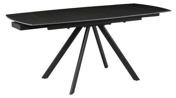 Masa extensibila URSA, negru cu efect de marmura, ceramica/metal, 125/