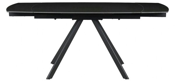 Masa extensibila URSA, negru cu efect de marmura, ceramica/metal, 125/