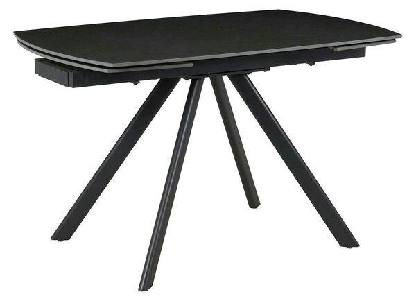 Masa extensibila URSA, negru cu efect de marmura, ceramica/metal, 125/
