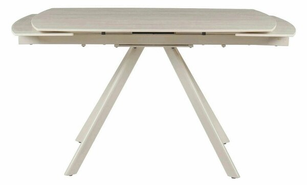 Masa extensibila URSA, grej cu efect de piatra travertin, ceramica/met
