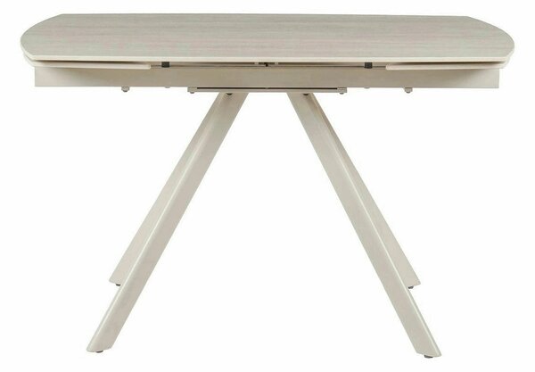 Masa extensibila URSA, grej cu efect de piatra travertin, ceramica/met
