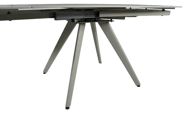 Masa extensibila VIGO, grej cu efect de piatra, ceramica/metal, 120/18