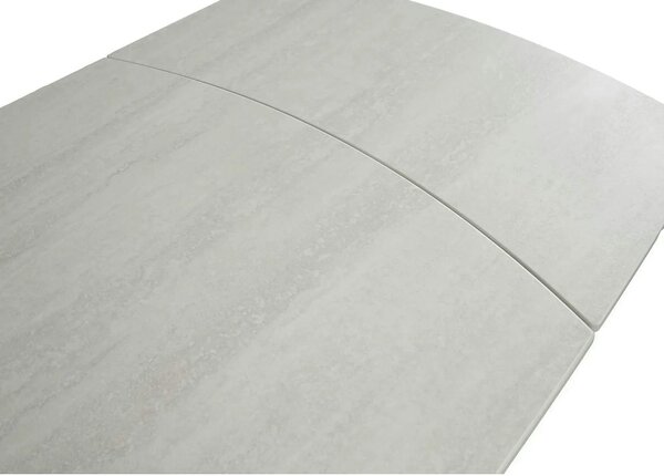 Masa extensibila VIGO, grej cu efect de piatra, ceramica/metal, 120/18