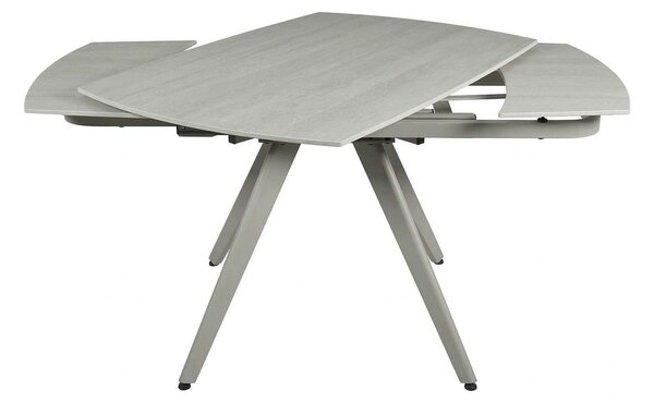 Masa extensibila VIGO, grej cu efect de piatra, ceramica/metal, 120/18