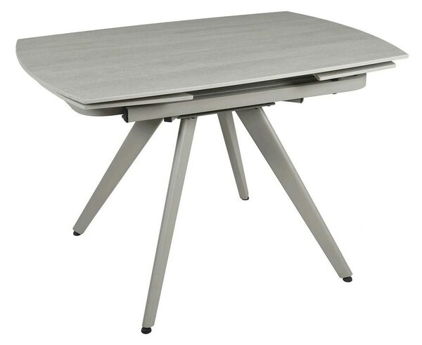 Masa extensibila VIGO, grej cu efect de piatra, ceramica/metal, 120/18