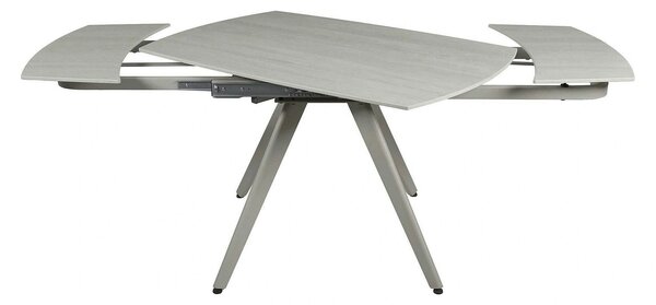 Masa extensibila VIGO, grej cu efect de piatra, ceramica/metal, 120/18