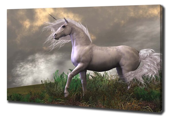 Tablou canvas unicorn gri