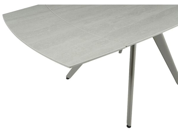 Masa extensibila VIGO, grej cu efect de piatra, ceramica/metal, 120/18