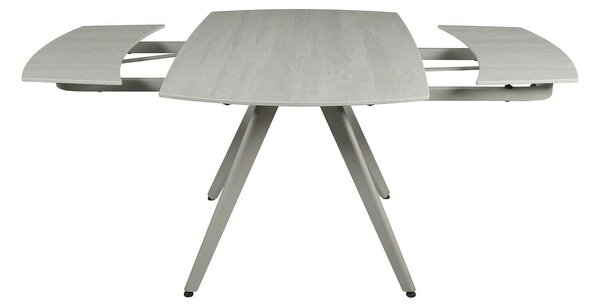 Masa extensibila VIGO, grej cu efect de piatra, ceramica/metal, 120/18