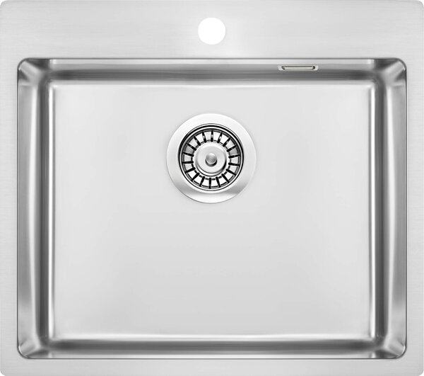 Deante Olfato, chiuvetă sub placă din oțel inoxidabil cu 1 cameră B/O 550x505x200 3,5" + sifon care economisește spațiu, model satinat periat, ZPO_01…