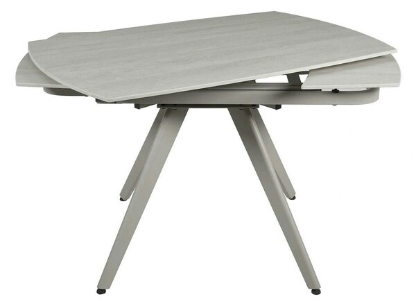 Masa extensibila VIGO, grej cu efect de piatra, ceramica/metal, 120/18