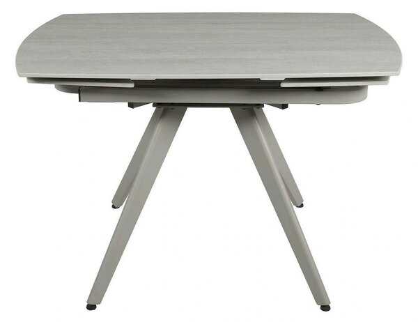 Masa extensibila VIGO, grej cu efect de piatra, ceramica/metal, 120/18