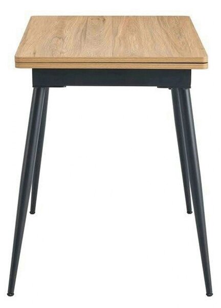 Masa extensibila SMART, stejar/negru, 60/120x93x77 cm