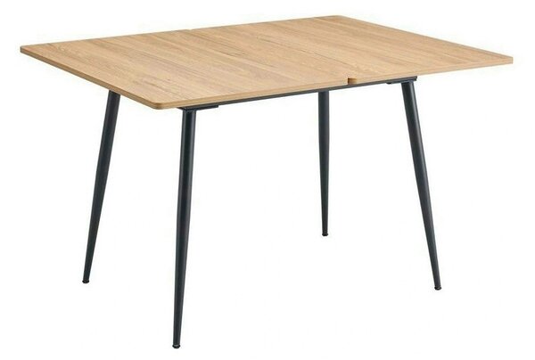 Masa extensibila SMART, stejar/negru, 60/120x93x77 cm