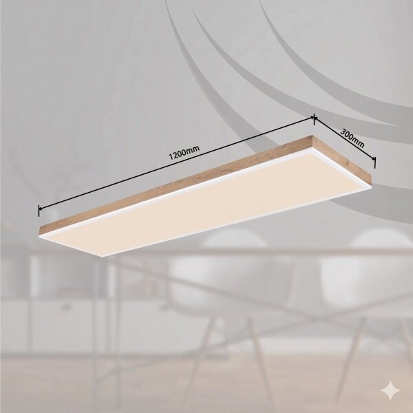 Globo 416080WWD5-CCT- Plafonieră LED DORO dimabilă, 36W, 230V, 2700-6500K (CCT), cu telecomandă, maro