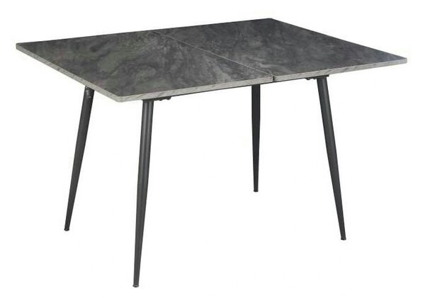 Masa extensibila SMART, gri cu efect de marmura/negru, 60/120x93x77 cm